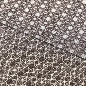 Jacquard Woven Eco Friendly 65% Polyester 35% Chenille Fabric Microvillus Embossing Two Tone 260gsm for Clothing Bags Shoes
