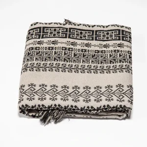 Jacquard Woven Polyester Cotton Portable Lightweight Throw Blanket Tassel Home Decoration Four Seasons Use