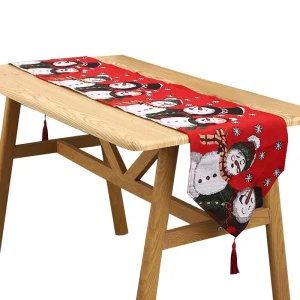 Jacquard Woven Printed Christmas Table Runner Very Long Customizable Color & Logo