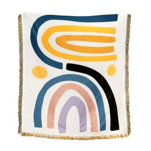 Jacquard Woven Throw Blanket Quick Customization for Home Decoration Wall Hanging