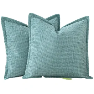 Japanese Minimalist Style Square Pillowcase with Woven Zipper Cover Thick and Durable for Home Office and Travel for Hotels