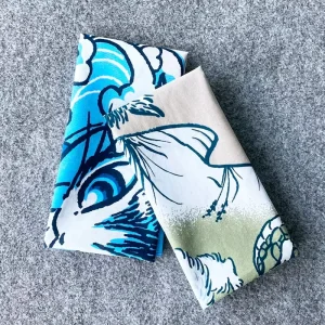 Japanese Style Tenugui Cotton Tea Towel Printed Hand Cloth Absorbent Kitchen Table Cloth Home Storage Decorative Fabric