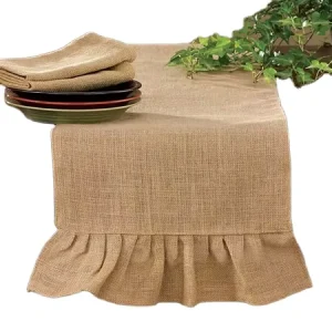 Jute Burlap Table Runner Natural Jute Lace Table Runner for Decor