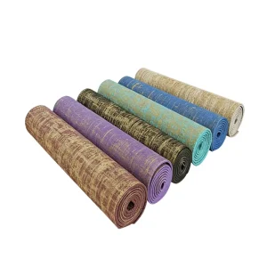 Jute PVC 5mm Yoga Mat Non Slip Eco Friendly Exercise Mat Carrying Strap Bulk for Yoga Studios Gyms Home Workouts