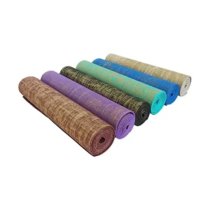 Jute Yoga Mat Natural Non slip Comfortable Surface PVC Foam Eco friendly Exercise Fitness Mat