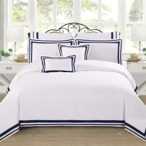KOSMOS Solid Color Luxury Hotel Bedding Set 100% Cotton Duvet Cover Set