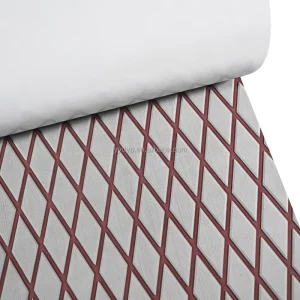 KT GuoMei Waterproof UV Resistant Customize Marine PE EVA Light Grey Over Light Brown Boat Flooring Mats