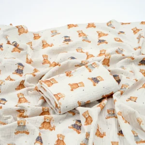 Kangobaby 100% Cotton Crepe Muslin Bedding Comfortable Baby Swaddle Blankets for Newborn Kids Custom Colors Over 10 Words Length
