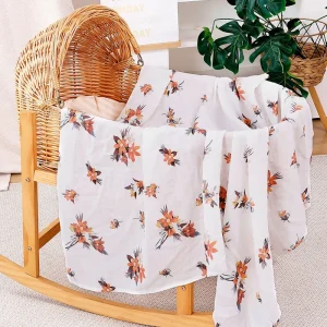 Kangobaby Multi Print Pattern Newborn Muslin Swaddle Baby Gauze Bath Towel Soft Breathable Baby Blankets