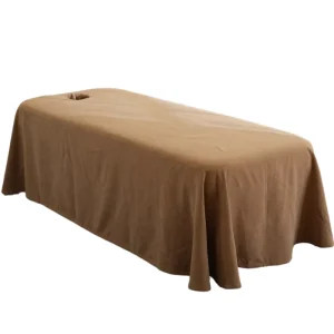 Khaki Velvet Massage Physiotherapy Salon Massage Table Bedskirt Facial Bed Full Cover