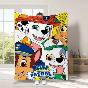 Kids Cartoon Flannel Throw Blanket Soft Printed Four Seasons Lightweight for Bed Sofa and Nap Time