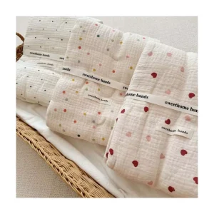 Kids Comforter Sets 2 Layer Cozy Packs of Swaddles Large Muslin Children Sleeping Blankets Swaddle for Baby