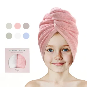 Kids Hair Towel Wrap Super Absorbent Custom Child Adults Color Bamboo Hair Drying Towels Organic Bamboo Viscose Hair Turban