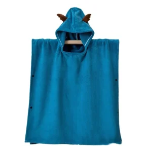 Kids Hooded Ponchos Swimming Towel Beach Towel Poncho Children Wearable Towel