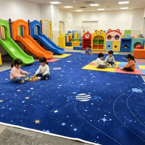 Kids Room Floral Printed Carpet Eco Friendly Anti Slip Carpet Tufted Nylon Machine Made Stain Resistant Commercial Wall to Wall