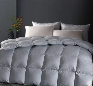 King Full Size All-over Jacquard 50% White Duck Filling 1200g Eco-Friendly Breathable Ultra Soft Quilted Duvet Cover