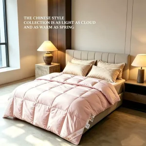 King Full Size All over Jacquard 50% White Duck Filling Eco Friendly Breathable Ultra Soft Quilted Duvet Cover Autumn Winter Dry