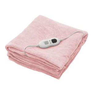 King Queen Size Flannel Heated Shawl Portable and Wearable Home Heater Blanket Quilted and Folded for Large Families