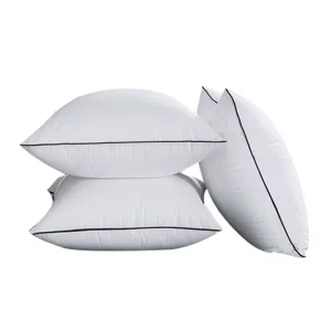 King & Queen Size Neck Solid Bed Pillows OEKO-TEX Goose Down Filling Hotel-Grade
