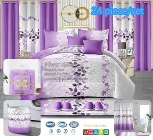 King Size 24 Pcs Bed Sheet 26 Pieces Bedding Sheet Set Multitcolors