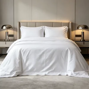 King Size Bedding Set 100% Cotton Skin Friendly Non pilling OEM for Hotel Hospitality Spa