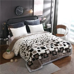King Size Flower Winter Sublimation Blanket Throw Bed Printed Raschel Blanket