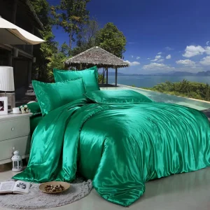 King Size Luxury Bedding Duvet Cover Set Customized Logo Modern Satin 4pcs Silky Silky Satin 4pcs Luxury Bedding Duvet