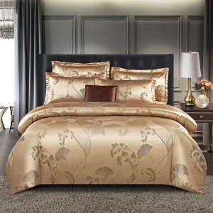 King Size Luxury Comforter Set Embroidered Jacquard Duvet Cover with Washable Bedding for Home Hotel Hospital Use