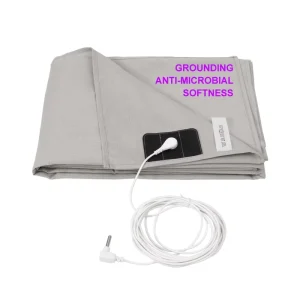 King Size Real 400 T Bamboo Silver Fiber Grounding Earthing Sheet Flat Bed Sheet with Cord