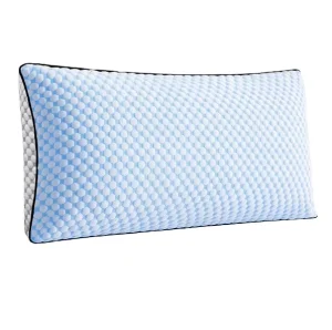 King Size Shredded Memory Foam Pillow Set of 2 Adjustable Cooling Bed Pillow With Removable Washable Cover CertiPUR US Certified