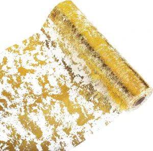 Kitchen Accessories Glitter Foil Metallic Custom Table Runners Luxury Table Decorations for Event Party