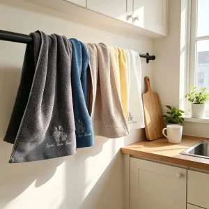 Kitchen Cotton Tea Towels Bulk Modern Style Individually Packed Cotton Hand Towel