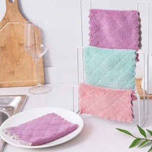 Kitchen Dish Cloths Ultra Soft and Absorbent Dish Towels Reusable Fast Drying Microfiber Cleaning Cloth