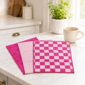 Kitchen Draining Placemat Set of 3 Absorbent Heat Resistant Dish Drying Mat Quilted Microfiber Sink Counter Mat
