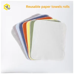 Kitchen Household Reusable Paperless Towel 100% Cotton Flannel Washable Soft Cleaning Rag Multipurpose Eco Friendly