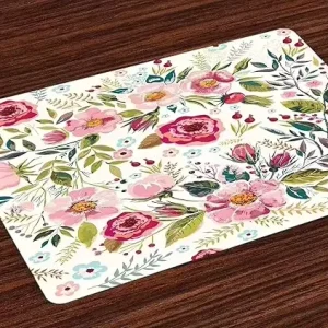 Kitchen Plastic Placemat Rectangular Placemat Set for Dining Table Washable Placemats