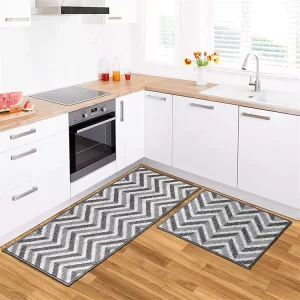Kitchen Runner Rug Absorbent Dirt Resistant Kitchen Floor Mat Machine Washable Solid Design Non Slip Kitchen Rug