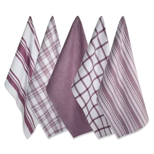 Kitchen Textile Set Tea Towels Set of Five Pieces Cotton OEM Custom made Dish Towels BSCI OEKO TEX
