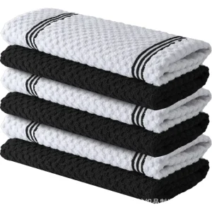 Kitchen Towel Soft Absorbent Pure Cotton Waffle Weave Square Non-shedding Dropshipping Model
