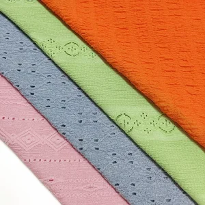 Knit Fabric African Jacquard Fabric Multi Color Polyester Spandex Jacquard Fabric for Clothing