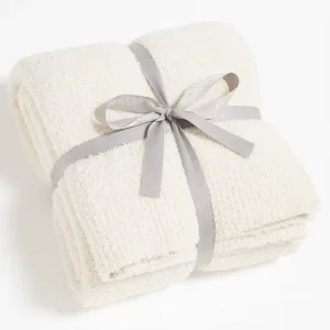 Knit Throw Blanket Super Soft Lightweight Plush Fuzzy Fluffy Cozy Blankets and Throws for Sofa Bed