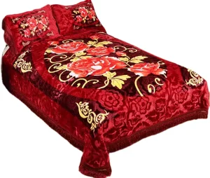 Knitted 100% Polyester Wearable Portable Raschel Blanket Four Seasons Use King Queen Size Bedding Set