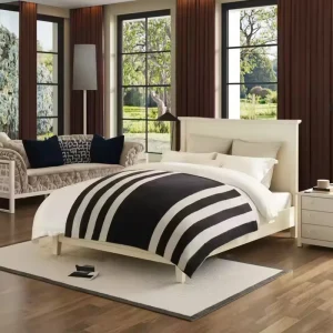 Knitted Bed Blanket Luxury Throw Blanket 100% Wool for Winter
