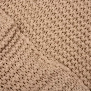 Knitted Cashmere Like Throw Blanket with Tassel Fringes Ultra Soft Warm Lightweight Washable All Season Sofa Cover
