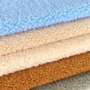 Knitted Coated Dyed Abrasion Resistant Flannel Warm Soft 400g 100% Polyester Waistcoat Sweater Fabric Velvet for Boys Girls