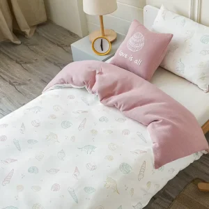 Knitted Cotton Comforter Set Embroidered Patchwork Quilt Pillow Mattress Soft Customizable Size Baby Sizes Included Bedding Set