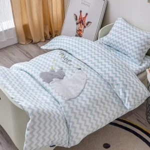 Knitted Cotton Comforter Set Pillow Mattress Embroidered Customizable Sizes Baby Sizes Sheet Sets Bedding
