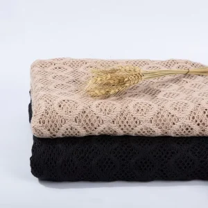 Knitted Crochet Polyester Cotton Fabric Price Per Meter