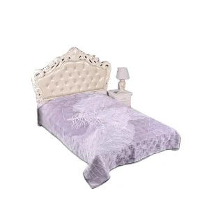 Knitted Eco Friendly Polyester Raschel Blanket European American Style Four Seasons Rotary Printing Floral Dot Plant Character