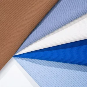 Knitted Fabric Cool Silk Cotton Jacquard Vertical Stripe for Sportswear